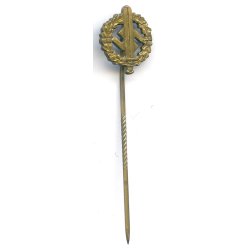 German WW2 SA Sports badge in Gold miniature
