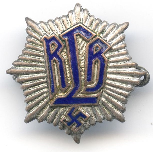 German WW2 RLB, first pattern, member's badge in silver