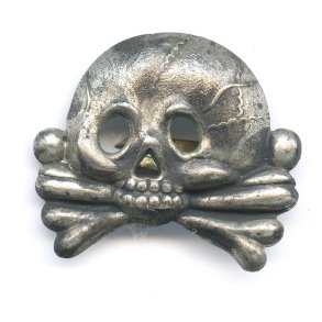 German WW2 SS - Danziger style - Totenkopf - visor cap skull
