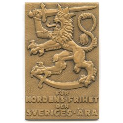 Finnish WWII Swedish Volunteer Corps Bronze Plaque (Svenska Frivilligk�ren 1939�1940)