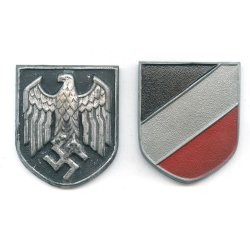 German WW2 Army Tropical pith helmet insignia set