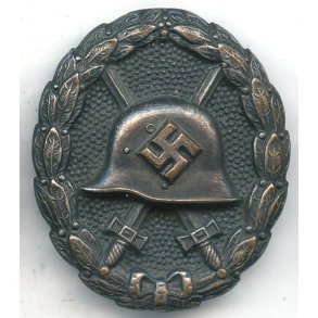 German WW2 Wound badge in black 1936-1939 'Legion Condor' - Oxodized