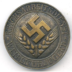 German WW2 RADwJ Female Labor Service Brooch � Dual Prong Attachment Variant