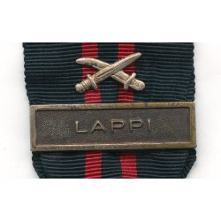 Finnish WW2  Winter War medal 1939-40 for Foreign volunteers with LAPPI clasp and swords