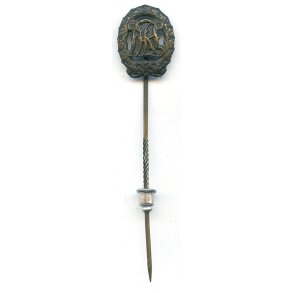 German WW2 DRL sports badge in Bronze miniature 'Wernstein'