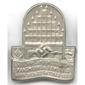German WW2 Generalappell d. nordwestdeutschen Handwerks u. Gewerbes Hannover 1933 Day Badge