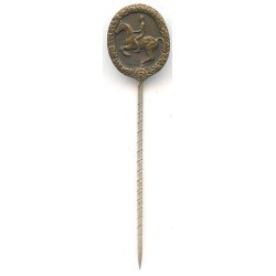 German WW2 Horse Rider's badge in bronze miniature 18 mm
