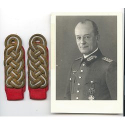 German WW2 Army Generalmajor's shoulder boards and photo - Named!