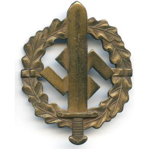 German WW2 SA Sports badge in bronze 'W. Redo'