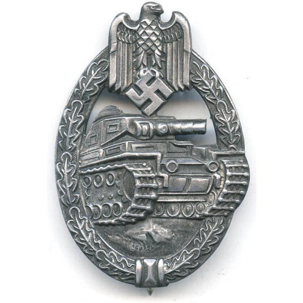 german WW2 Panzer Assault Badge in Silver 'R:S'