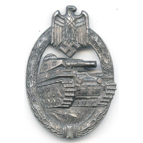 German WW2 Panzer Assault Badge in Silver 'HA'
