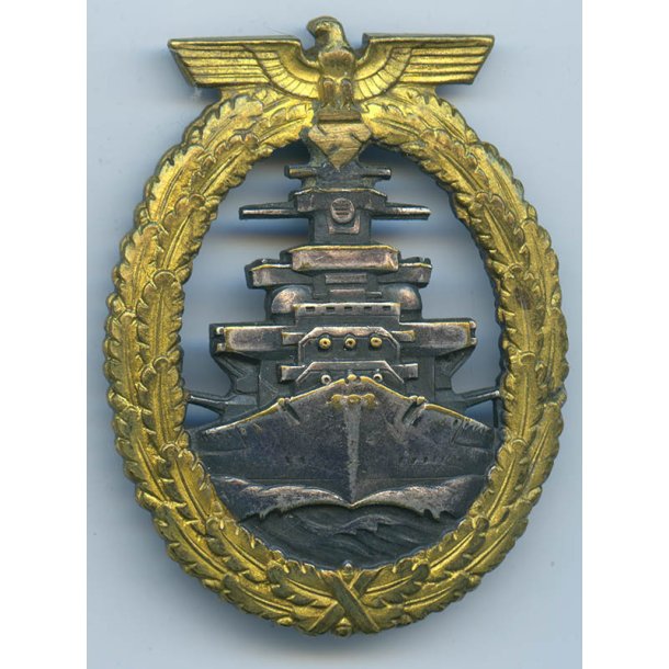 German WW2 Kriegsmarine High Seas Fleet War Badge 'Schwerin'