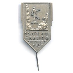 Swedish WW2 NSAP 4th annual meeting Stockholm 1937 pin