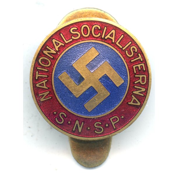 Swedish WW2 SNSP member's badge