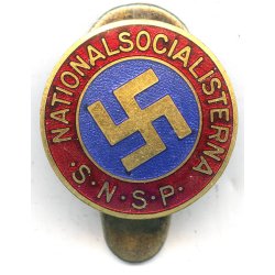 Swedish WW2 SNSP member's badge