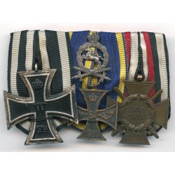 German WW1 3-place medal bar
