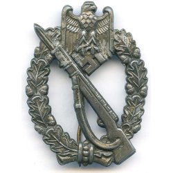 German WW2 Infantry Assault Badge in Bronze 'Four rivets'
