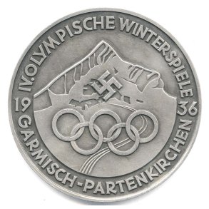 German WW2 Garmisch-Patenkirchen 1936 Olympic games Participation medal for officials