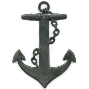 Navy anchor and chain metal decoration