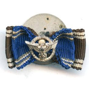 German WW2 NSDAP 10 + 15 Long service medals - button hole device