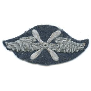 German WW2 Luftwaffe bullion sleeve badge for flying personnel