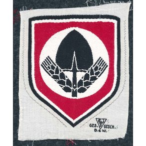 German WW2 RAD sports shirt insignia 120x100 mm