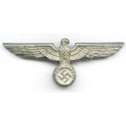 German WW2 Army EM/NCO/Officer's visor cap eagle in metal "Early"