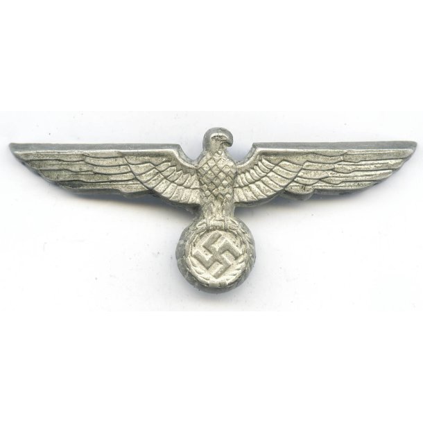 German WW2 Army EM/NCO/Officer's visor cap eagle in metal "Early"