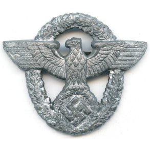 German WW2 Police Visor cap eagle in metal