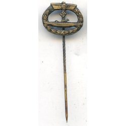  German WW2 Kriegsmarine U-boat War miniature badge  - 16 mm