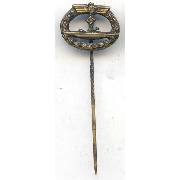  German WW2 Kriegsmarine U-boat War miniature badge  - 16 mm