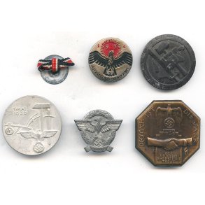 German WW2 6 x small badges etc