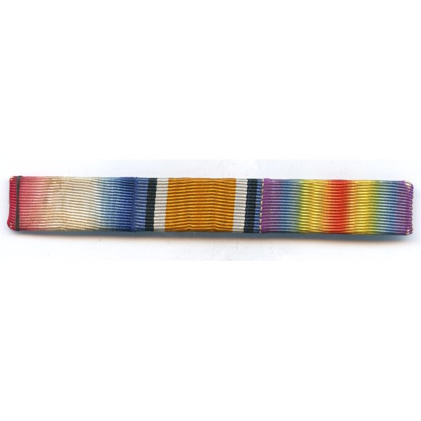 British WW1 3-place ribbon bar