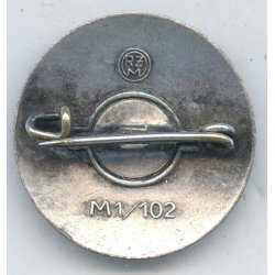 German WW2 HJ sharpshooter's badge badge in silver 'M1/102'