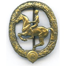 German WW2 Horse Rider's badge in bronze