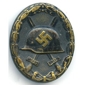 German WW2 Wound badge in black 1939 - Brass