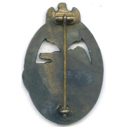 German WW2 Panzer Assault Badge in Bronze 'Rettenmaier'