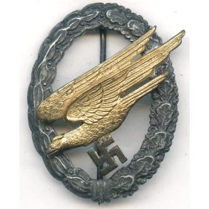 German WW2 Luftwaffe paratrooper badge 'Assmann'