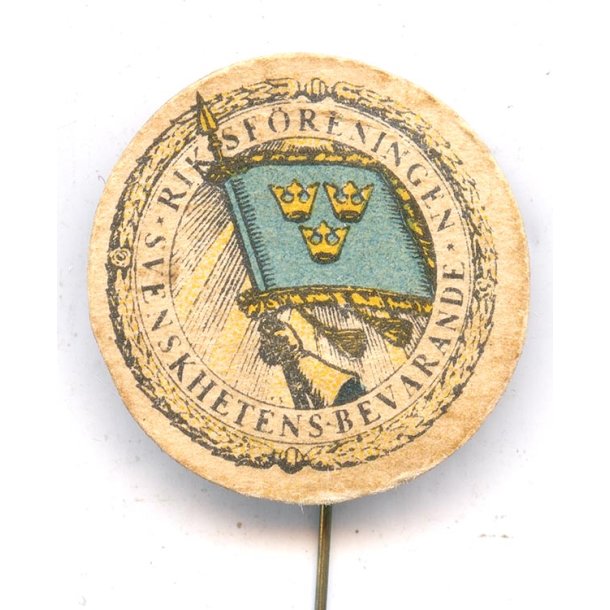 Swedish WW2 NS The National Association for the Preservation of Swedishness badge
