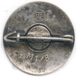 German WW2 NSDAP party member badge 'M1/8'