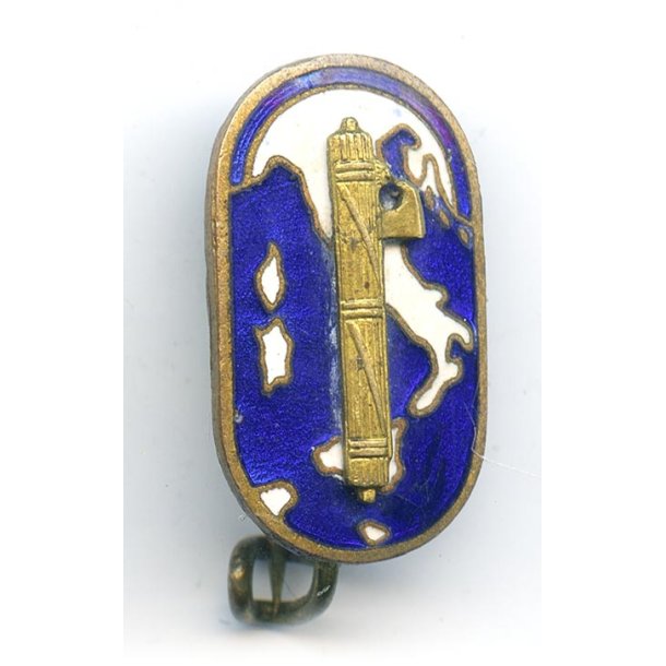 Italian 1922-1943 PNF Fascists Enamel Badge "F.M. Lorioli"