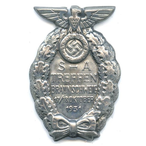 German WW2 SA Treffen Braunschweig 17./18. Oktober 1931 badge