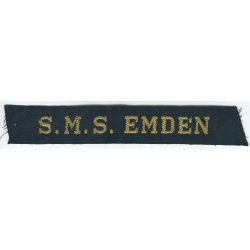 German WW1 Imperial navy Cruiser S.M.S Emden cap tally