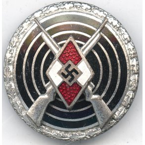 German WW2 HJ sharpshooter's badge badge in silver 'M1/102'