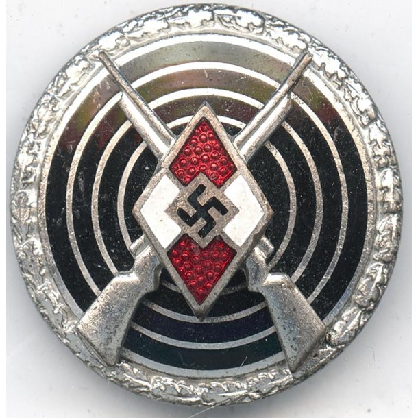 German WW2 HJ sharpshooter's badge badge in silver 'M1/102'