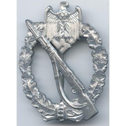 German WW2 Infantry assault badge in silver 'Deumer' - Minty!