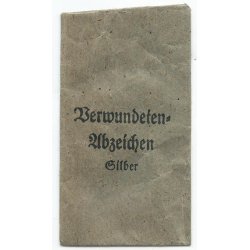 German WW2 Wound badge in silver bag of issue '127' 'Moritz Hausch'