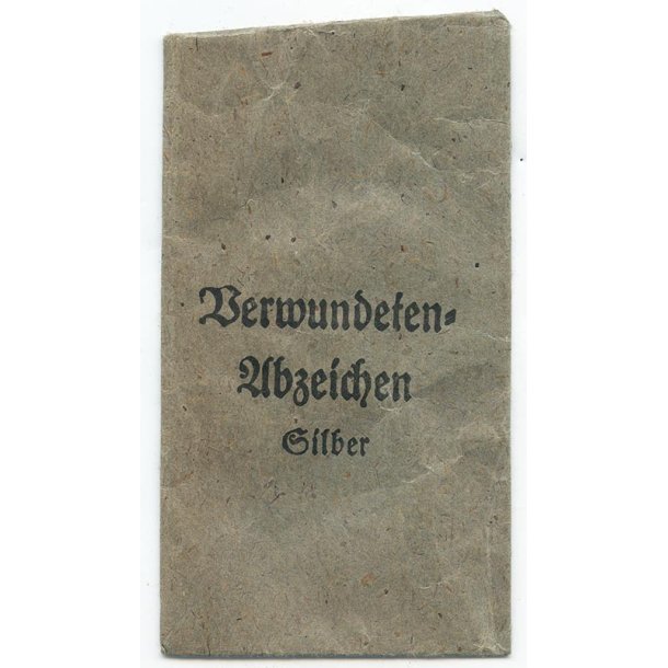 German WW2 Wound badge in silver bag of issue '127' 'Moritz Hausch'