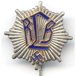 German WW2 RLB, first pattern, member's badge in silver