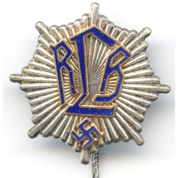 German WW2 RLB, first pattern, member's badge in silver